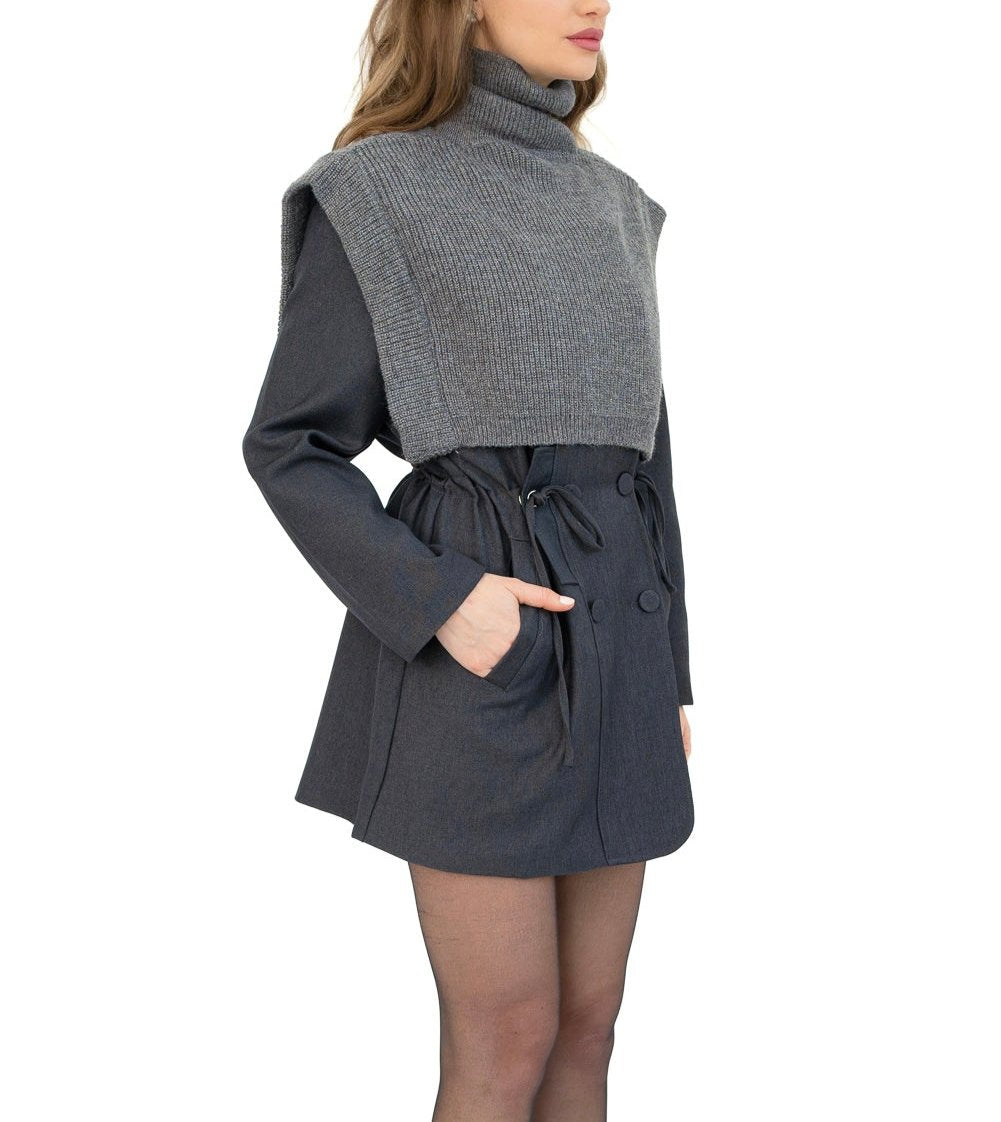 Amara Two Piece  Dress (Grey)